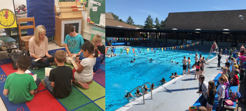 RiverHawks Host Green and Winchester Elementary Schools- Complete Champions Read!