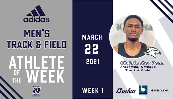 Christopher Penn Lands NWAC Men's Track & Field Athlete of the Week