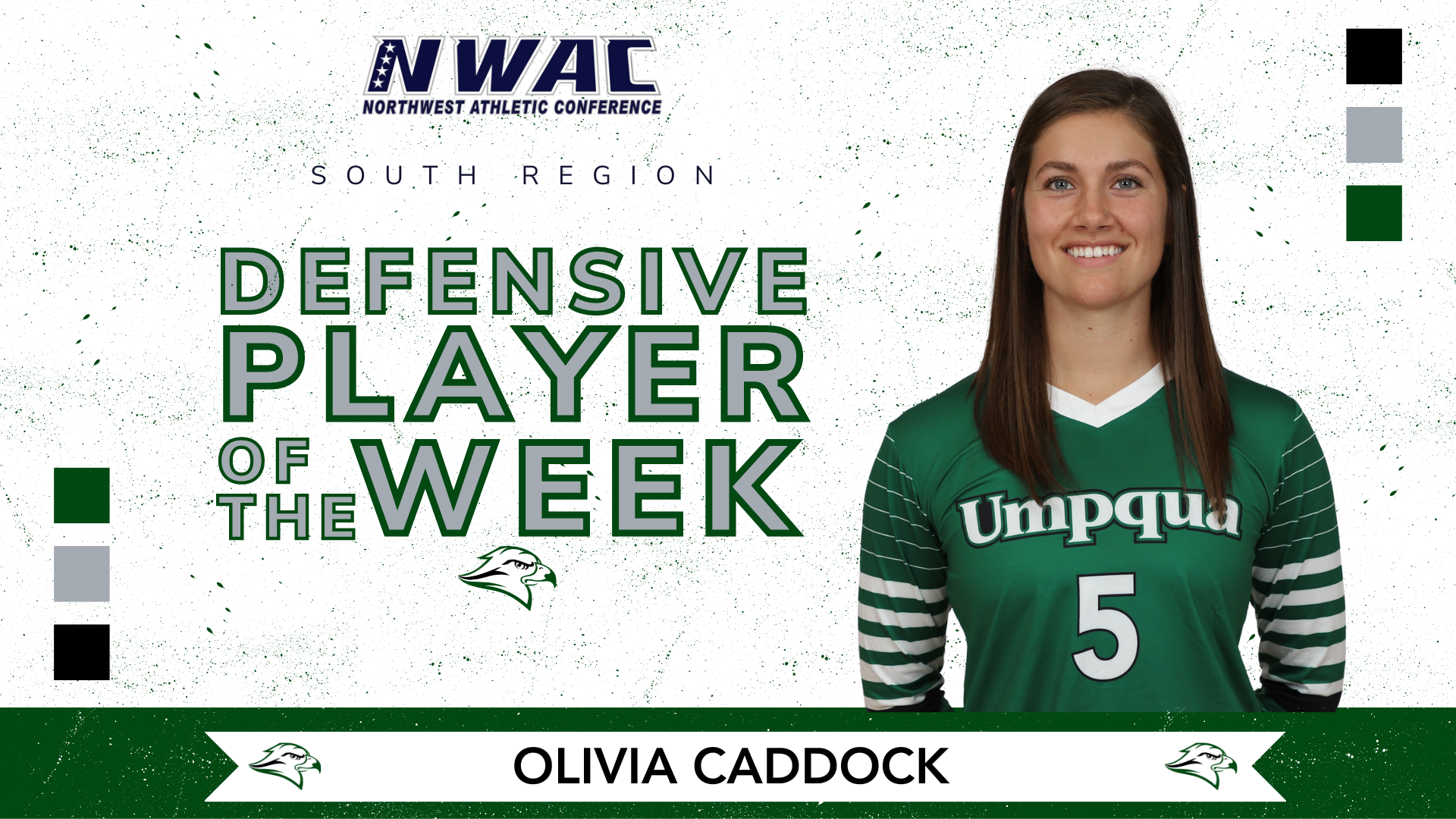 Caddock Earns Defensive Player of The Week