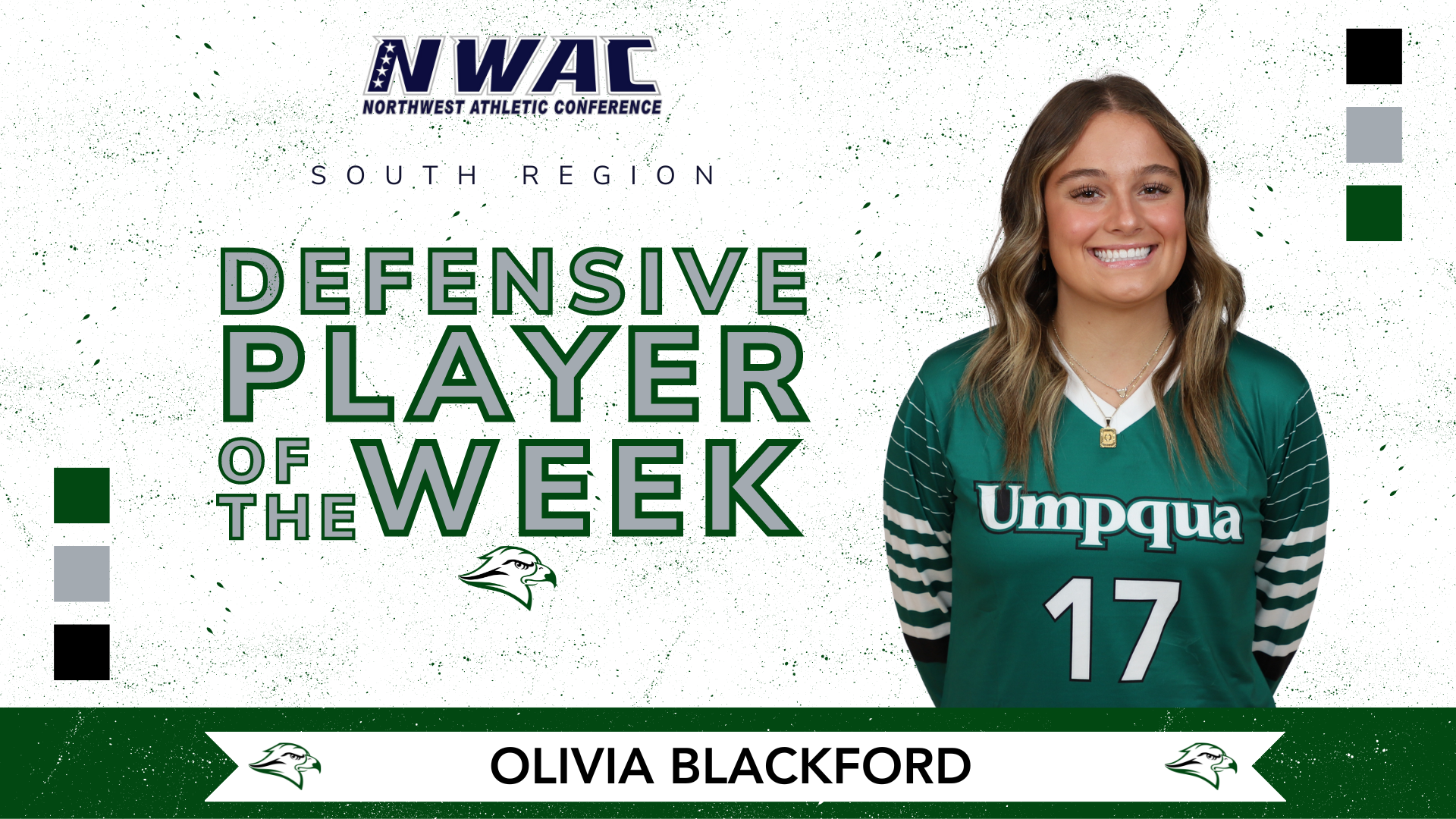 Blackford Earns Defensive Player of The Week