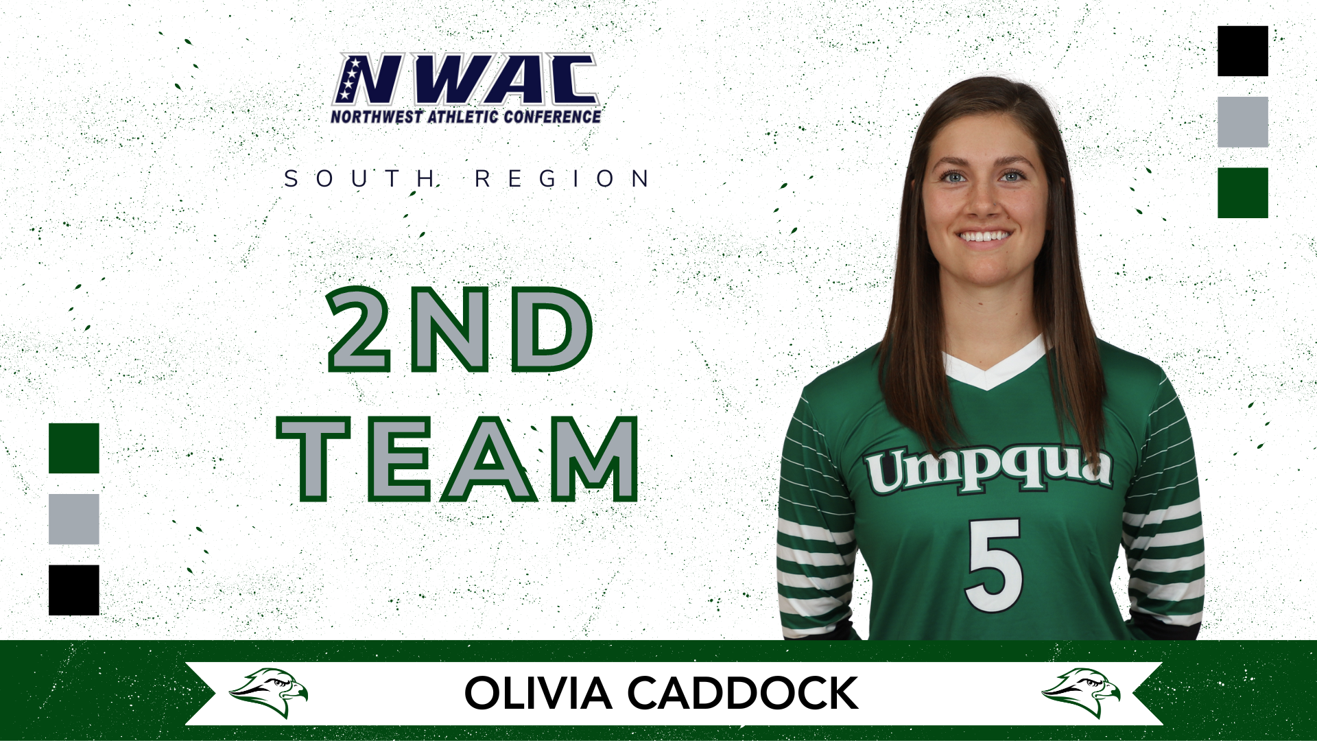 Caddock Earns NWAC Honors